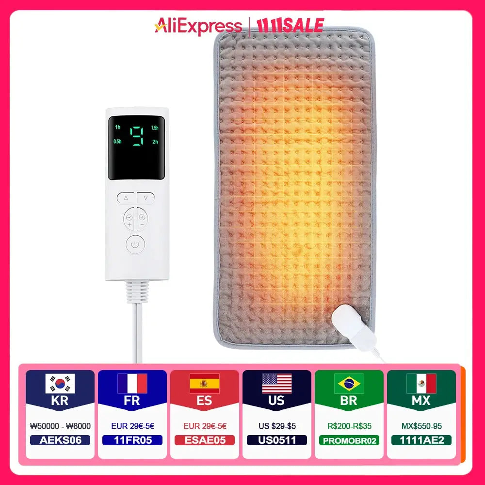 58 By 29 Cm Electric Heating Blanket Heated Pad For Bed And Sofa Warm Winter Thermal Blanket Edifolly CE Certified
