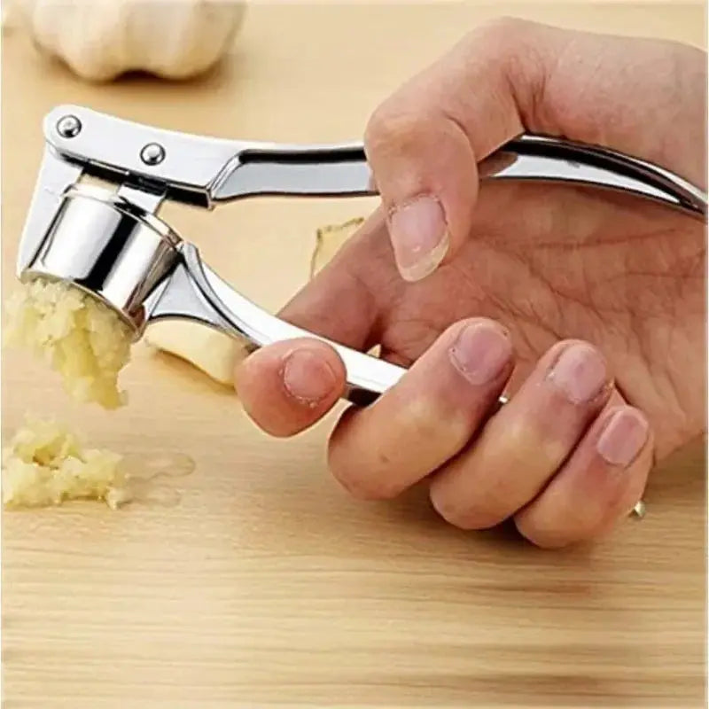 ChefMate Garlic Press and Ginger Extruder Ergonomic Manual Crusher Stainless Steel Kitchen Tool