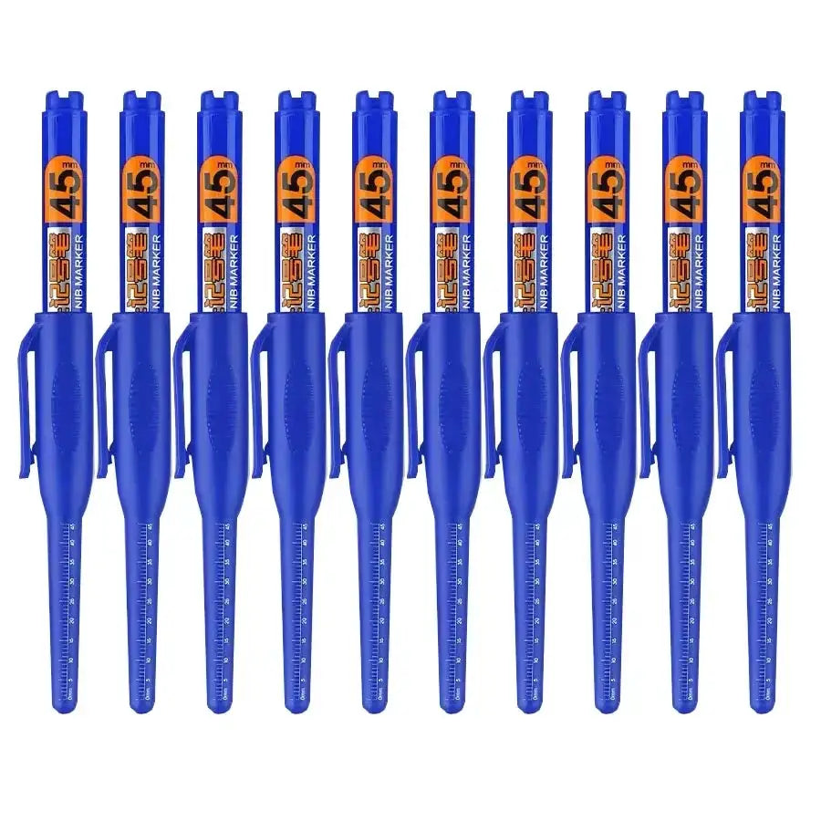 45mm Waterproof Long Head Marker Pen for Deep Hole Marking Tile Carpentry Woodworking Multi Purpose Ink Black Blue Red