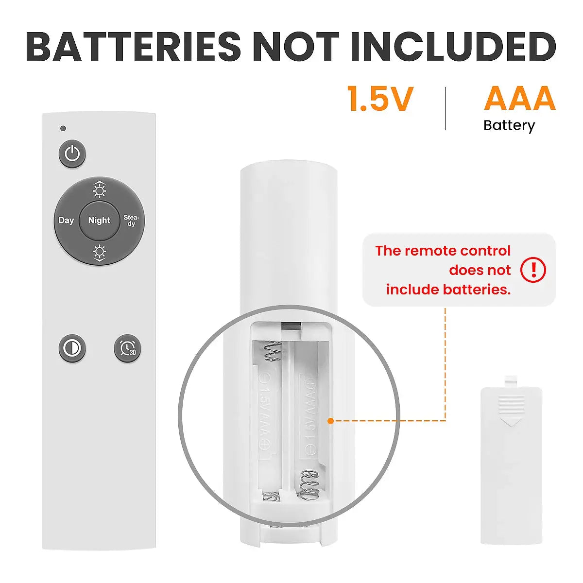 Rechargeable motion-sensor ceiling light by Simples Market with remote; LED, 3 color temps, batteries not included