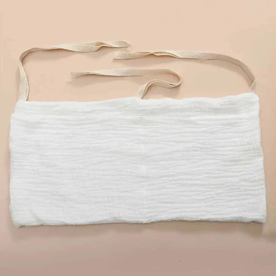 Two Pocket Baby Bedside Hanging Storage Bag Attaches to Crib Stroller Breathable Cotton Organizer for Diapers and Toys