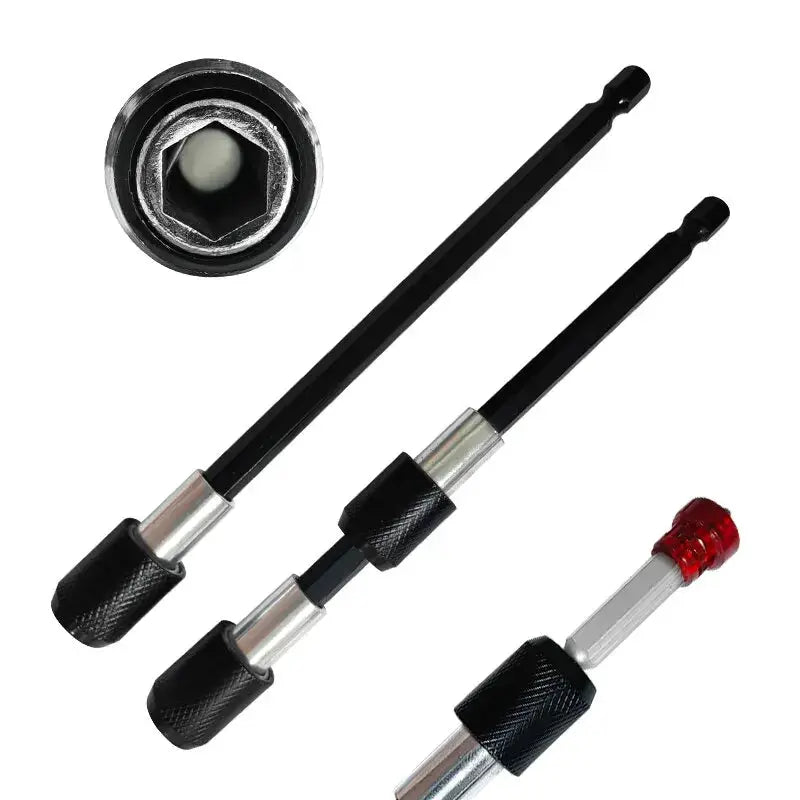 3-Piece Hexagonal Quick Release Self-Locking Extension Rod Set For Electric Drill Drivers