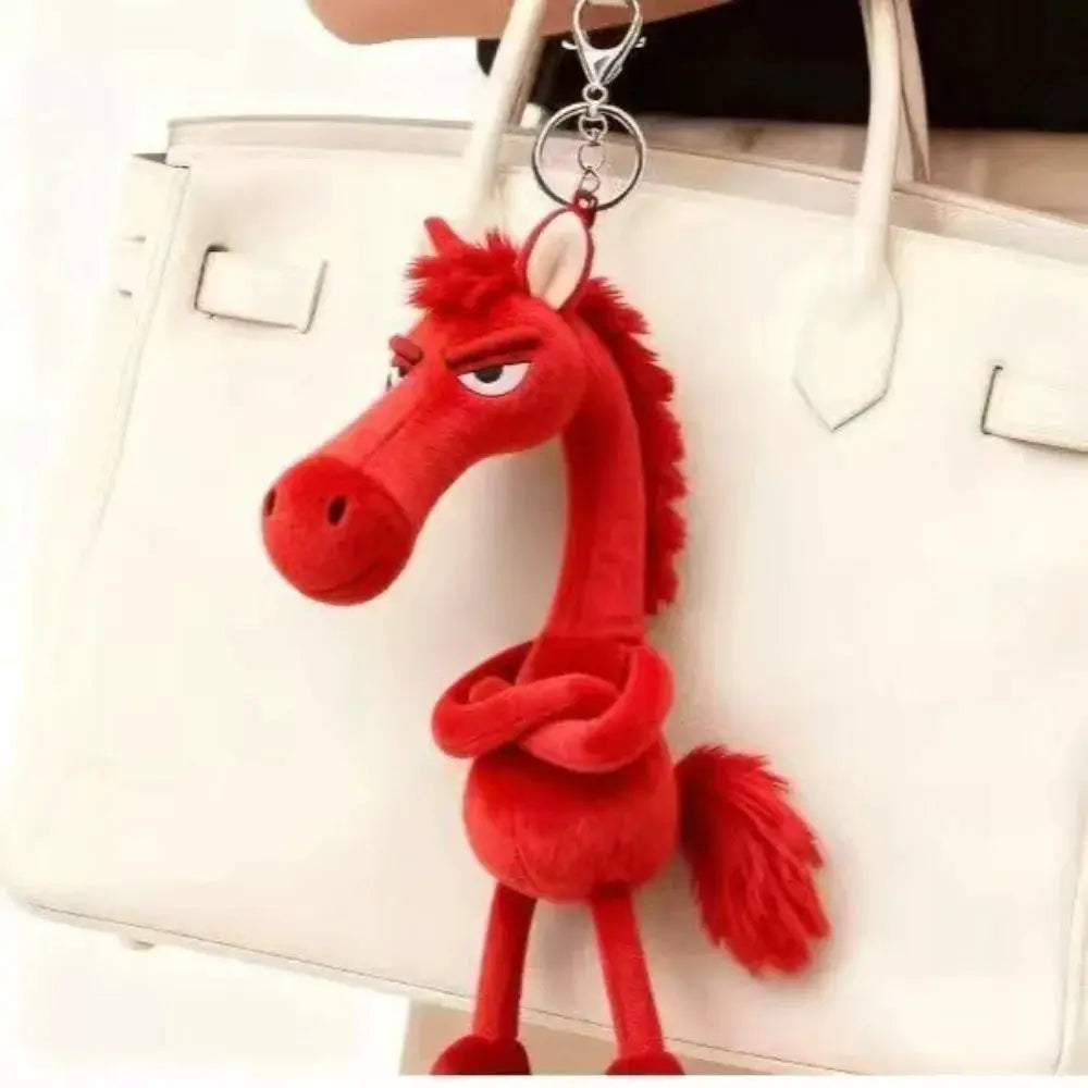 Plush Arrogance Pony Keychain For Women Bag Pendant Decor Cute Plush Horse Car Keychain Party Gift Accessory