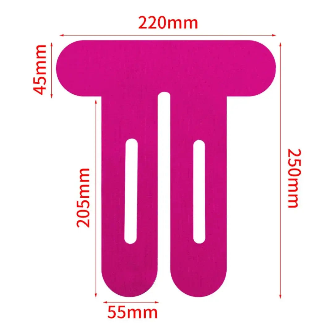Simples Market pink pre-cut kinesiology tape for knee and posterior thigh, 1 piece