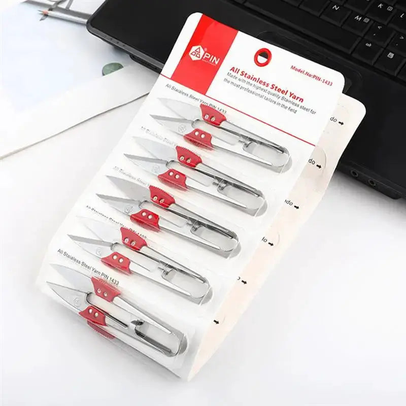 Stainless Steel Yarn Shears Cutting Scissors For Sewing Embroidery Cross Stitch Fabric U Thread Scissors
