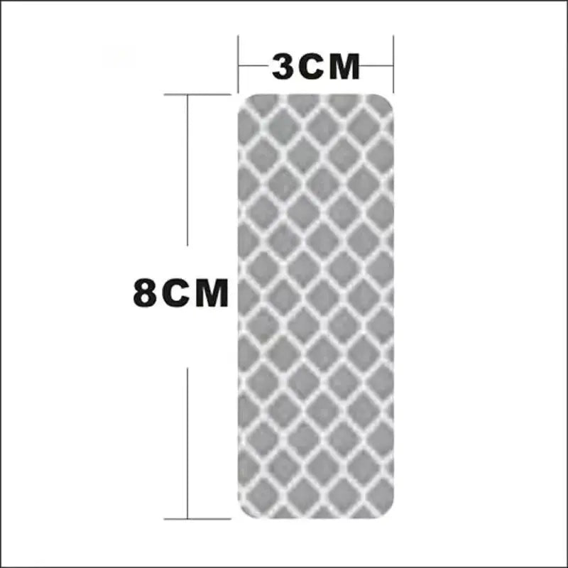 10 Pcs 3X8Cm Car Bumper Reflective Stickers For Safety Warning Strips For Low Light Visibility
