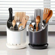 HomeEase Eco Friendly Plastic Storage Tube With Drain Plate For Quick Drying Chopstick Drain Box Kitchen Organizer