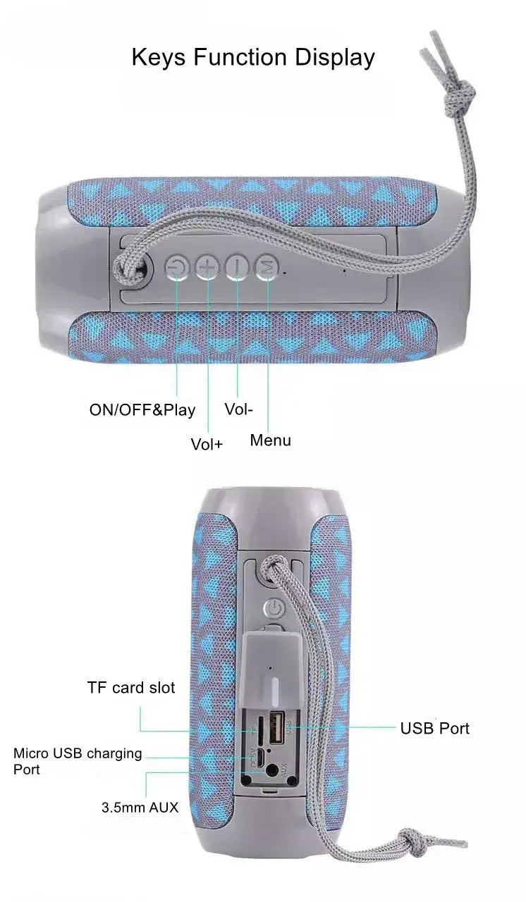 TG117 Outdoor Bluetooth Speaker Portable Wireless Speaker With Dual 5W Drivers And Powerful Bass