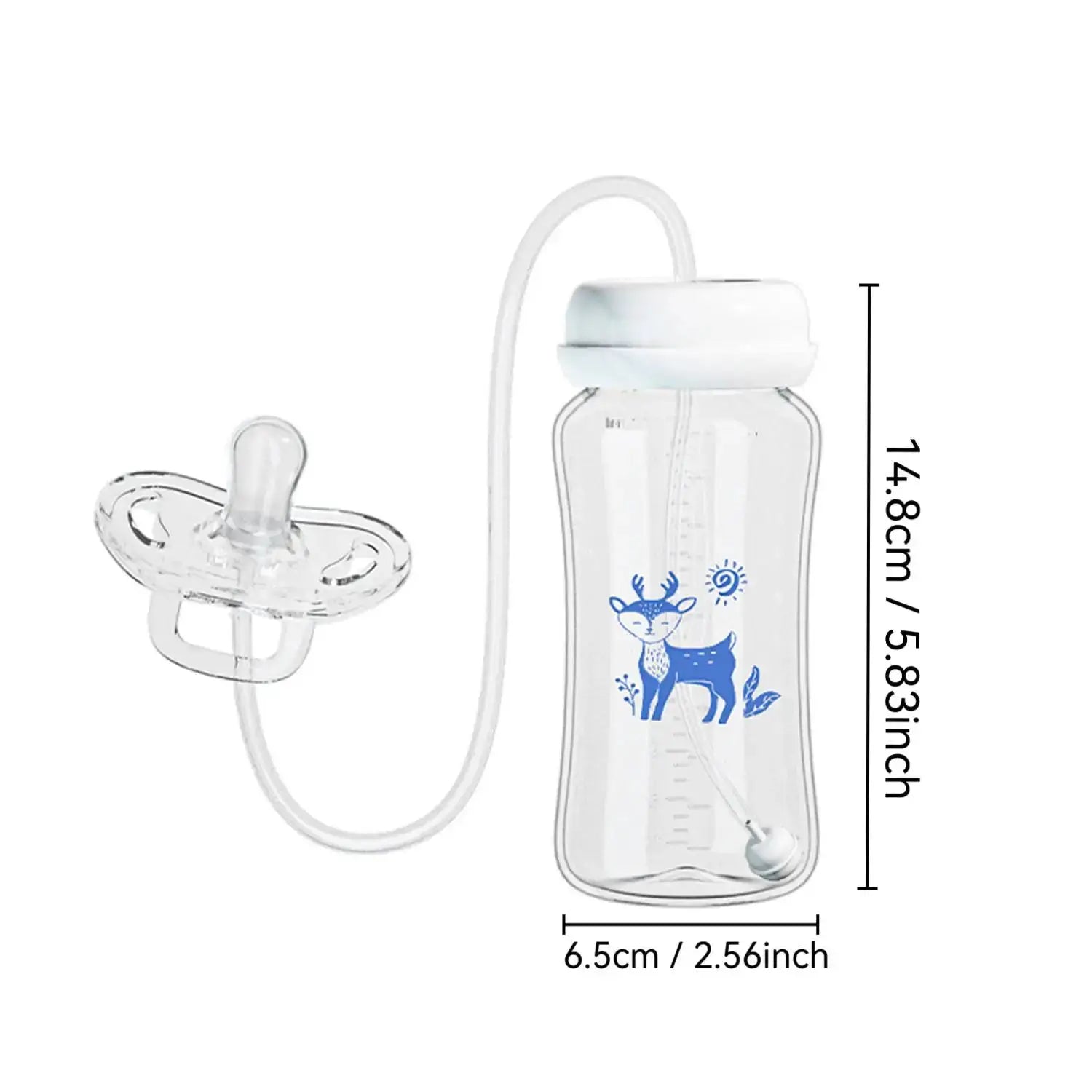 3 In 1 Hands Free 300ML Wide Neck Baby Bottle With Milk Storage Pacifier And Anti Drop Gravity Ball Feeding Bottle