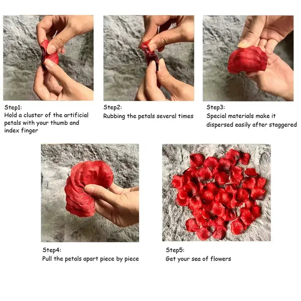 Colorful Artificial Rose Petals 100 To 10000 Pieces Red White Gold Nonwoven Silk Like Fabric Wedding Party Valentine Decor