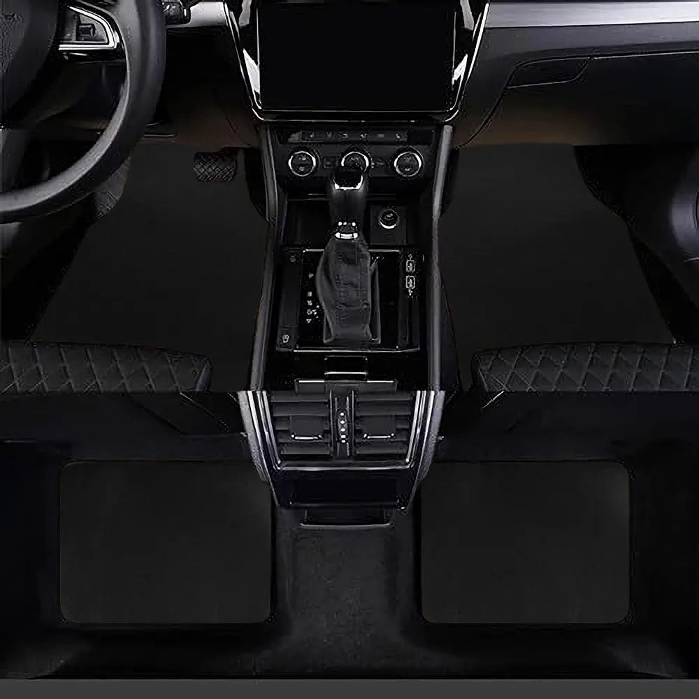 Car Floor Mats by Simples Market, black carpet, front and rear universal-fit mats for SUVs, sedans, vans