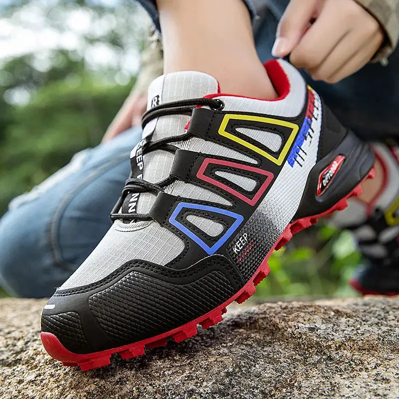 Unisex Outdoor Hiking Shoes Lace Up Non Slip Lightweight Tactical Training Sports Shoes Casual Cycling