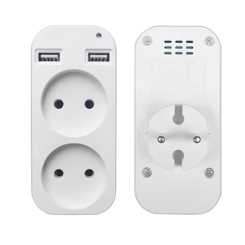 European USB Socket Portable Dual USB Converter Plug Universal Travel Adapter For Germany France Russia