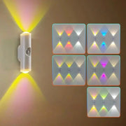 Smart RGB Gradient Night Light Magnetic Motion Sensor Rechargeable Wall Lamp Bedroom Bathroom Closet Garden Home Decor