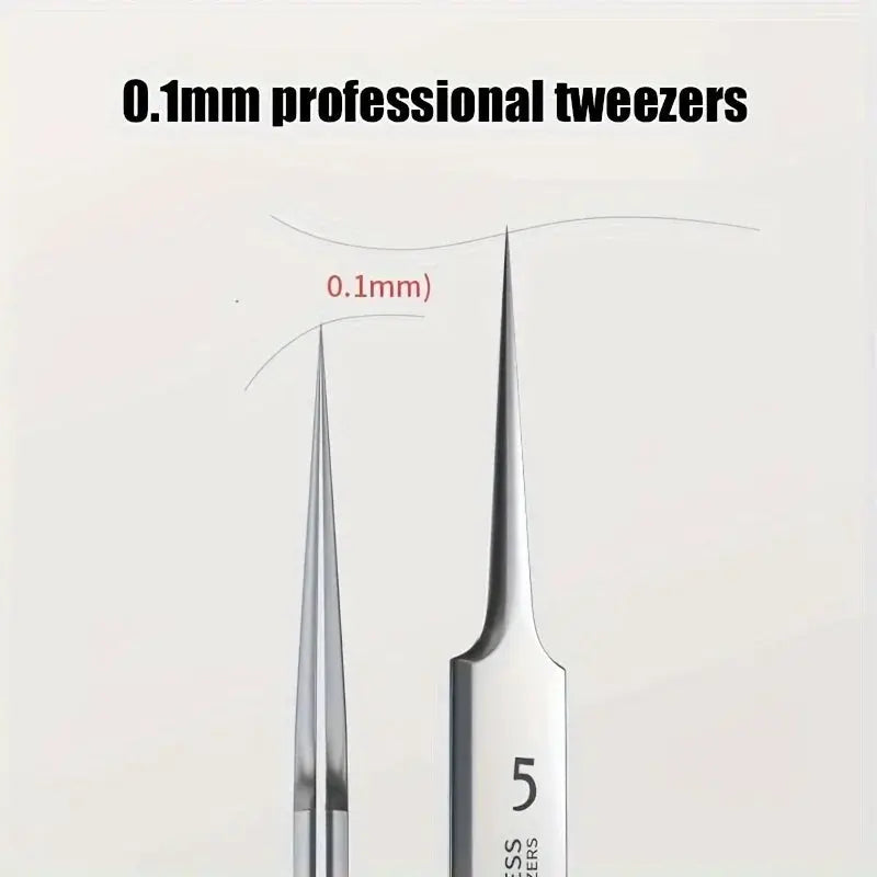 1 Pack Extra Fine No 5 Cellular Acne Blackhead Tweezers For Facial Beauty And Skin Care Tools