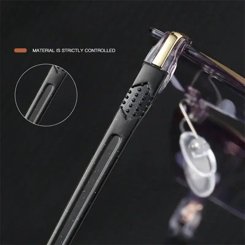 Lumiview Vintage Rimless Reading Glasses Anti Blue Light Presbyopia Eyewear With Diopters 1.0 To 4.0