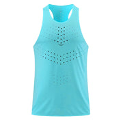 Athletics tank top turquoise sleeveless athletic shirt with dotted chevron pattern, unisex