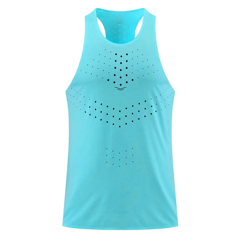 Athletics tank top turquoise sleeveless athletic shirt with dotted chevron pattern, unisex