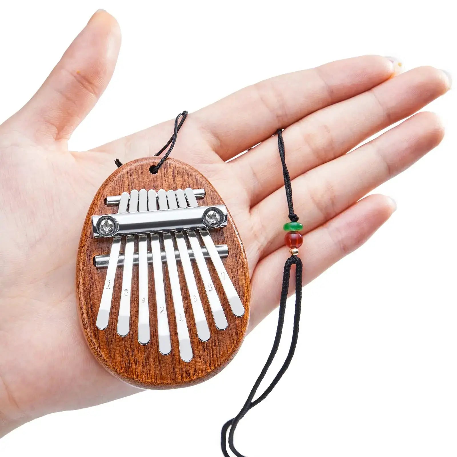 Mini Kalimba 8 Key Thumb Piano Water Drop Style Portable Gift Set For Kids Cute Exquisite Instrument
