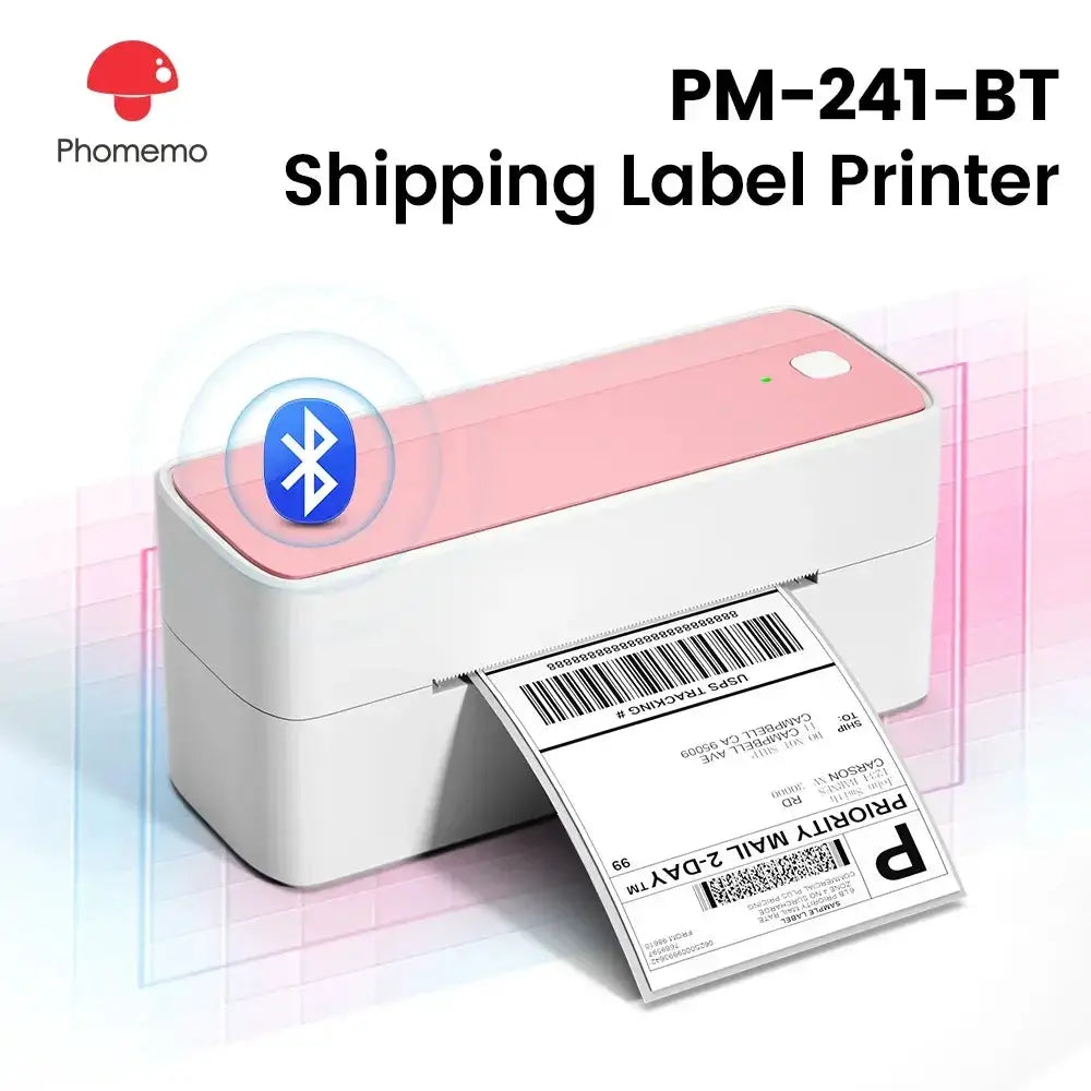 Phomemo 241 Bluetooth Thermal Label Printer 4x6 for iPhone Android Mac