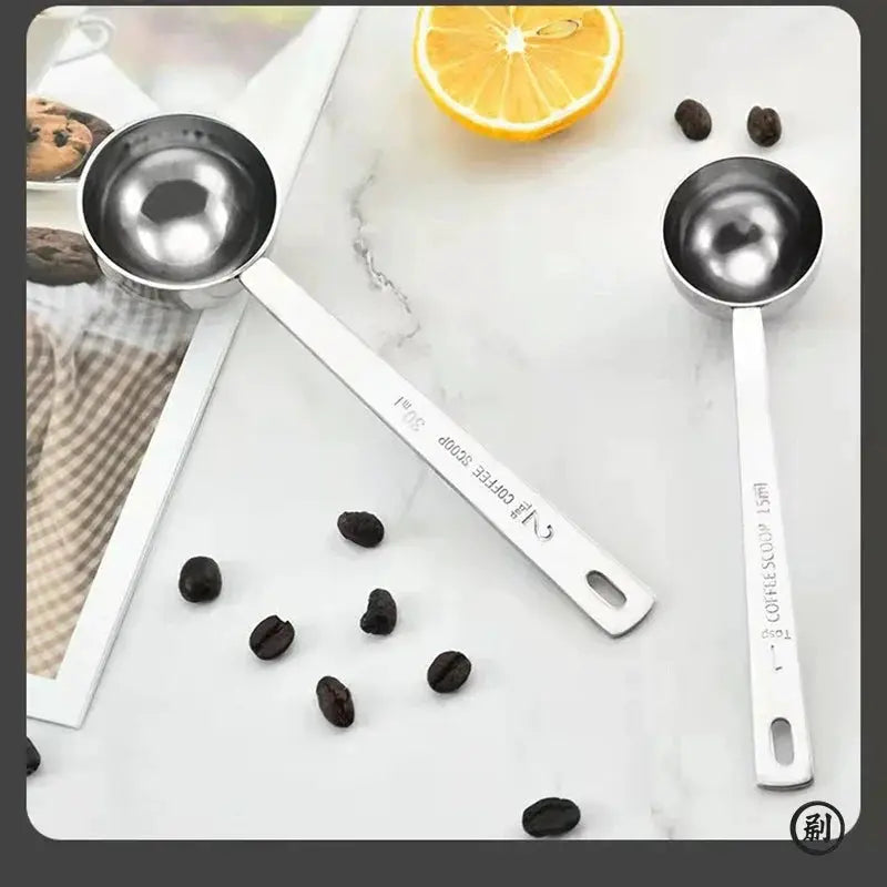 Minimalist Long Handle Measuring Spoon 1 Tablespoon Stainless Steel For Coffee Powder And Spices