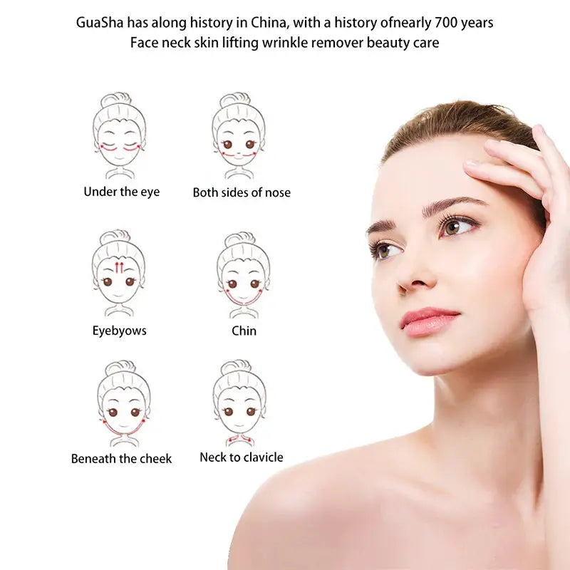 Natural Stone Jade Gua Sha Facial Beauty Scraping Massage Tool For Firm Skin Care Spa Therapy