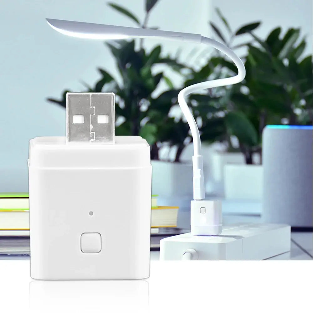 Simples Market white WiFi micro USB power adaptor with smart timer plug compatible with Tuya Alexa Google Assistant