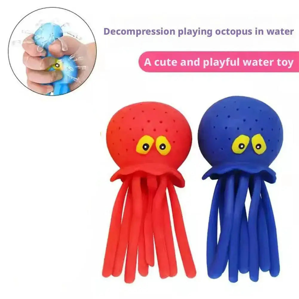 Baby Bath Toys Sponge Water Absorbing Octopus Squeezing Stress Relief Toy For Children Summer Water Play