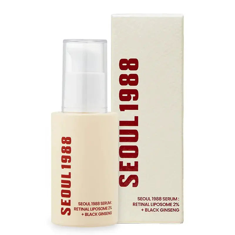 Korean 1988 Retinol Face Care Serum With Black Ginseng Niacinamide Vitamin C Peptides For Firming Anti Aging