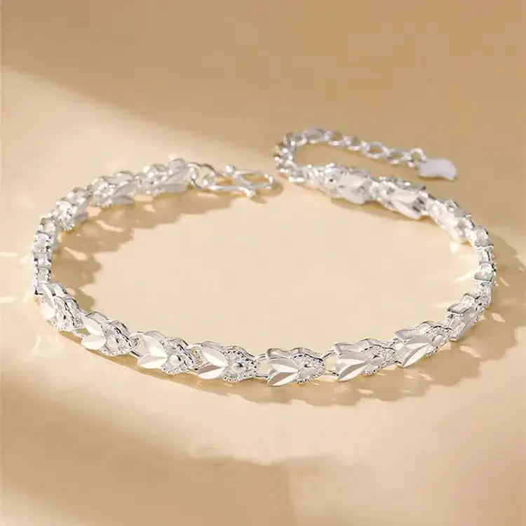 925 Sterling Silver Fine Chain Bracelet For Women And Men With Charms Wedding Gift Fashion Jewelry