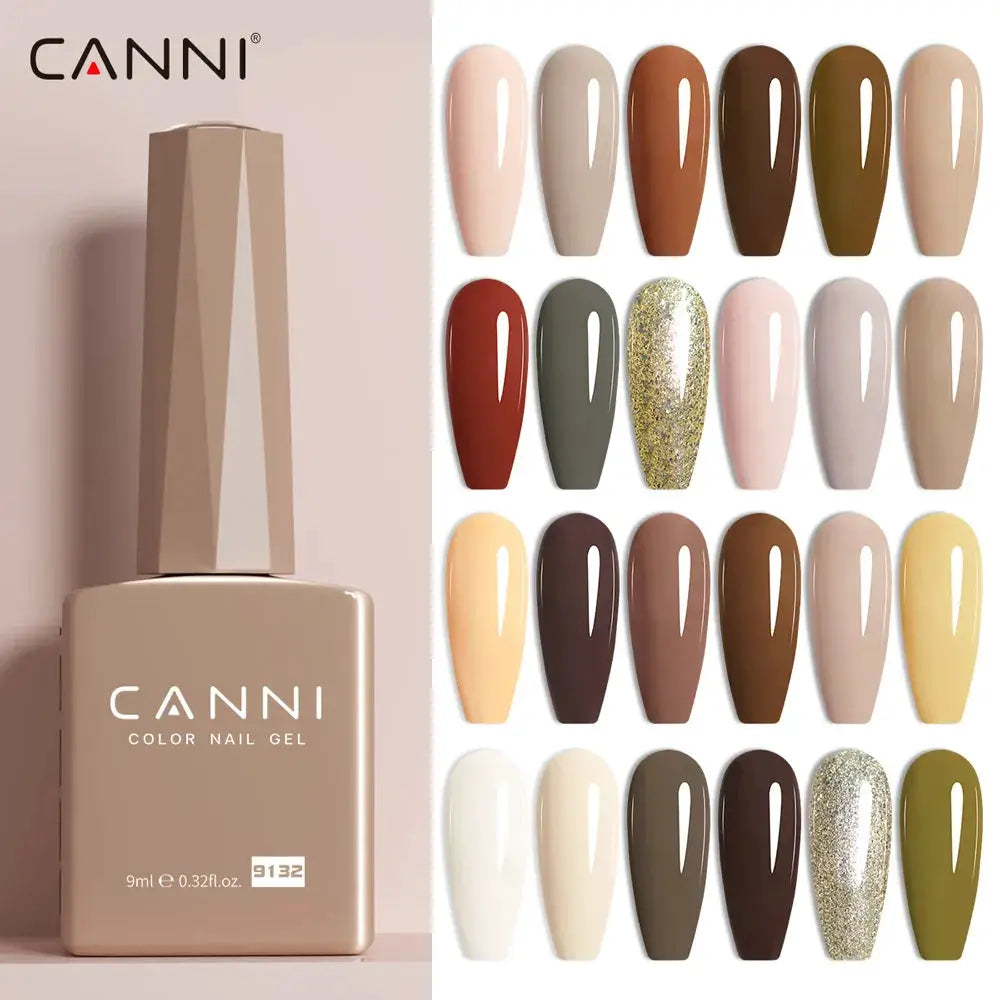 Canni Hema Free Nail Gel Polish Christmas Red Collection Semi Permanent 9ml Long Lasting Shine