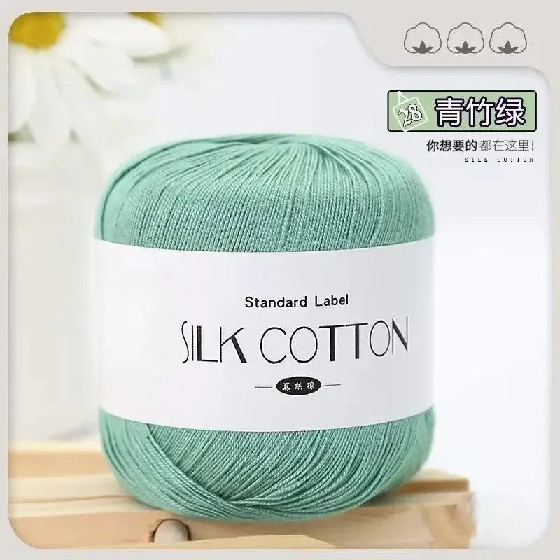 50g Silk Lace Cotton Milk Crochet Yarn For Baby Hand Knitting Warm Soft Thread Cross Stitch Supplies