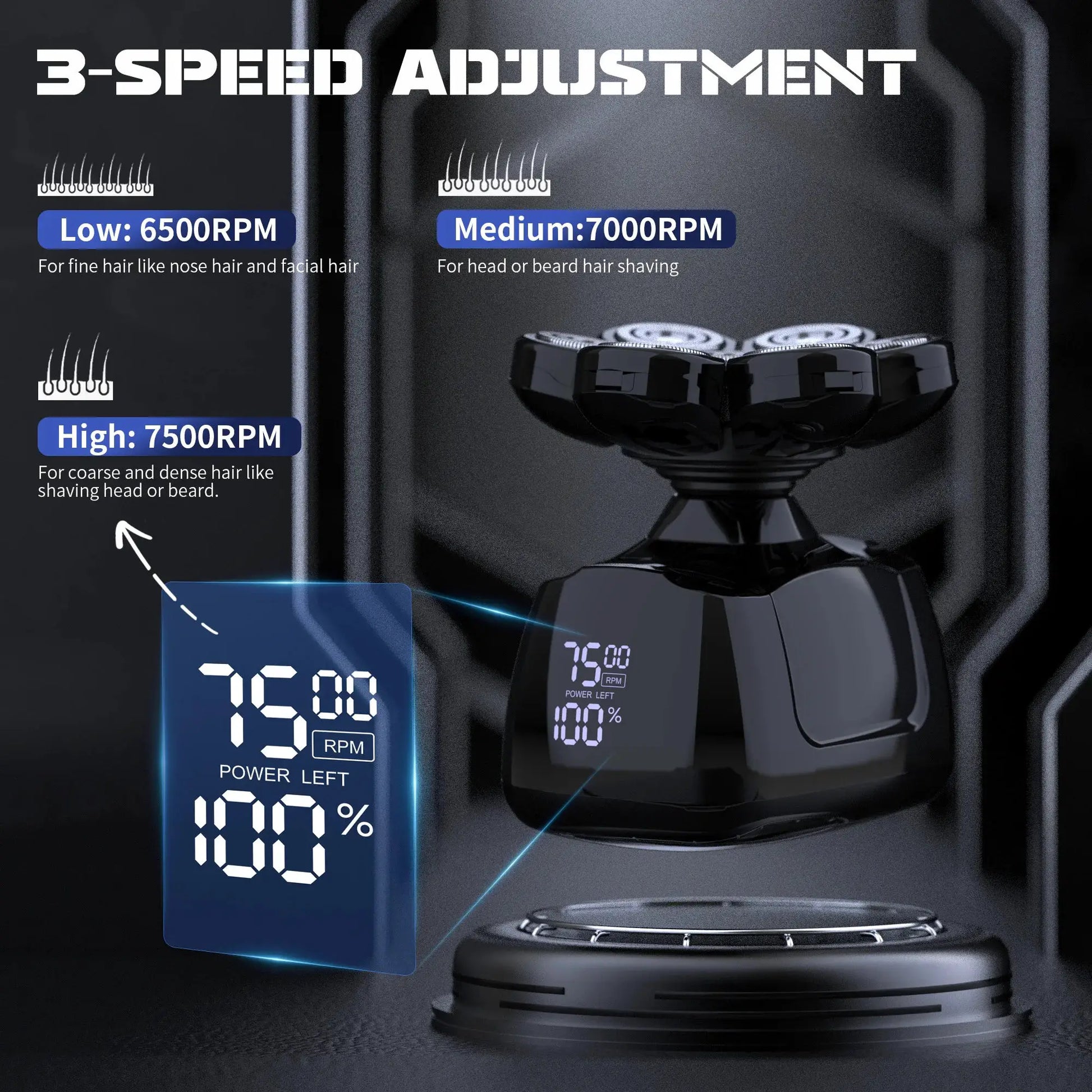 SEJOY head shaver 6-in-1 waterproof grooming kit for bald men with nose trimmer by Simples Market