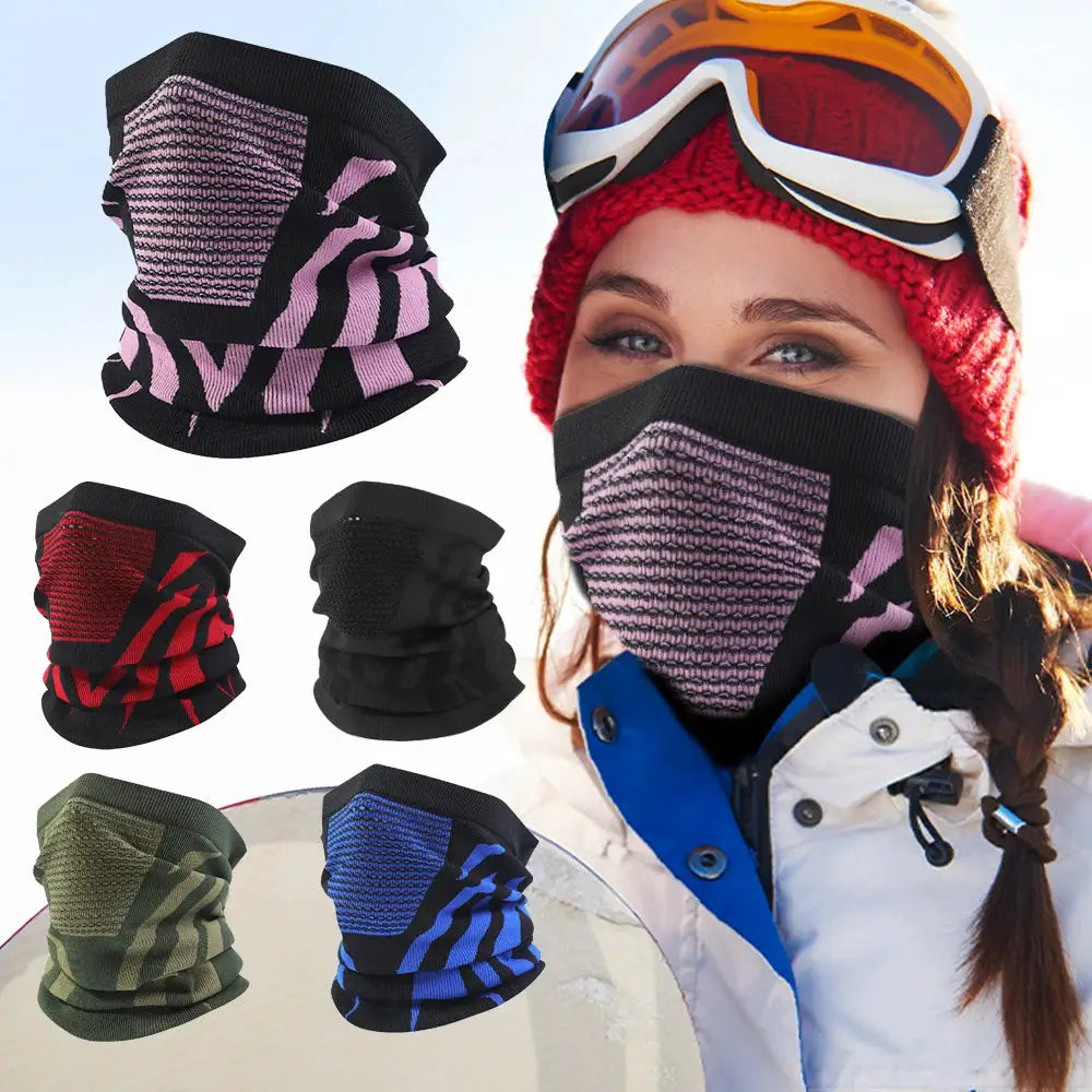 Winter Warm Skiing Mask Neck Gaiter Unisex Elastic Breathable Cycling Running Motorcycle Mask For Outdoor Sports