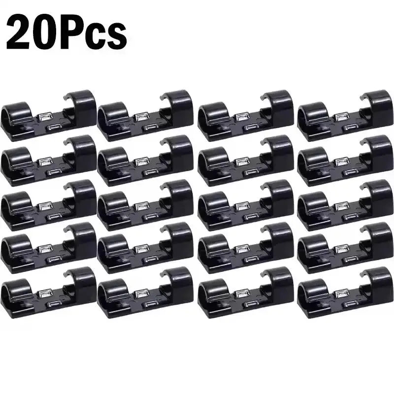 NeatCable Self Adhesive Cable Organizer Clips for Desk and Wall Mount to Manage PC Mouse USB Power Cords