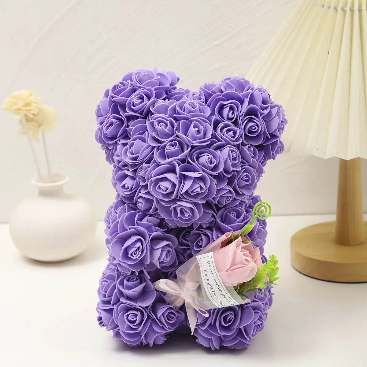 Foam Rose Teddy Bear Carry Bouquet For Weddings Mothers Day Nurses And Teachers And Other Celebrations