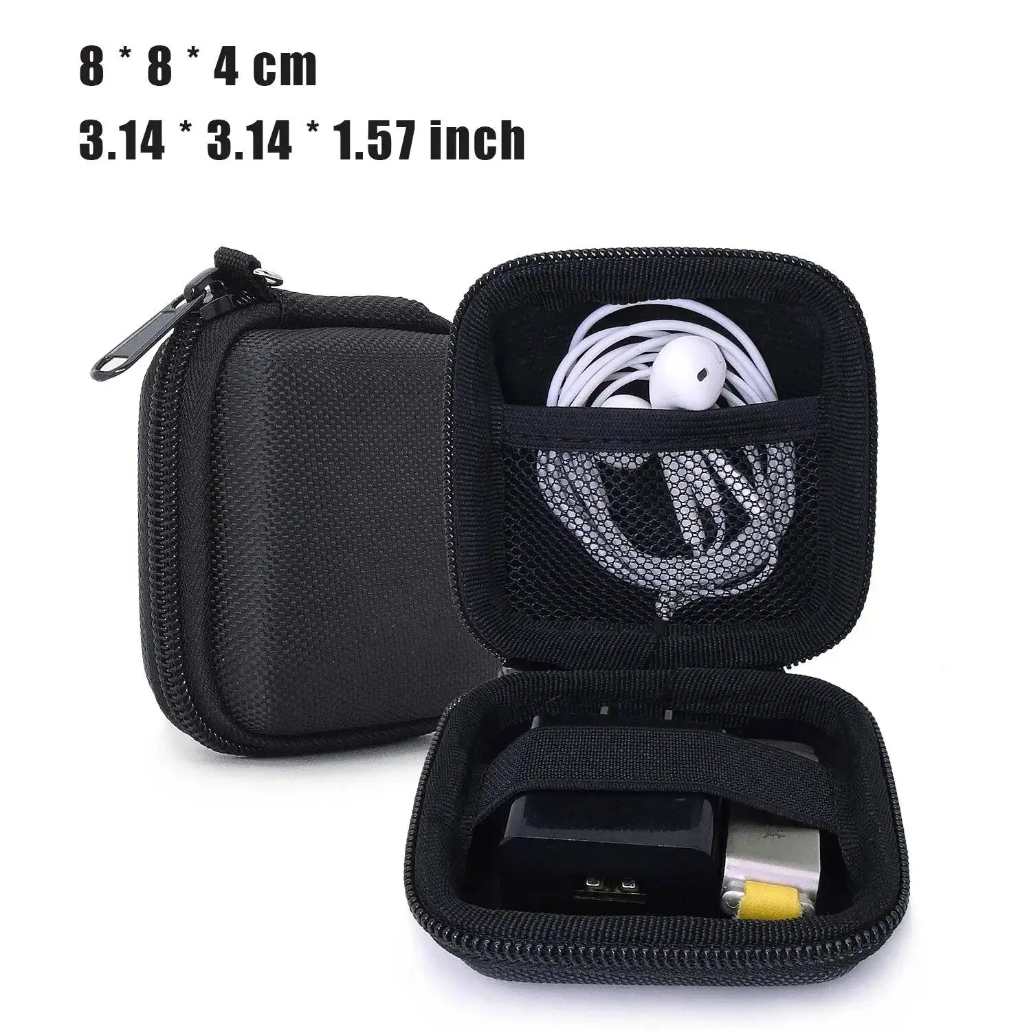 NovaTech Portable Earphone Storage Bag And Data Cable Organizer Case For Chargers USB Drives Multifunctional Protector