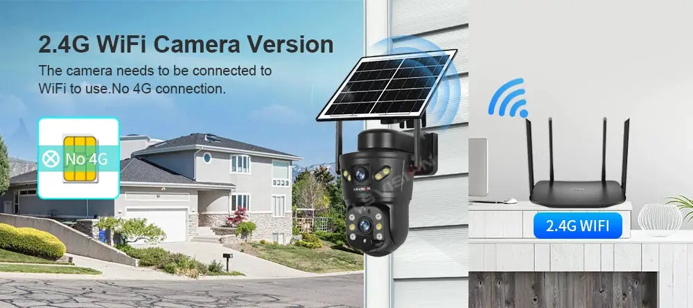 Simples Market LS VISION outdoor solar camera with 8MP dual lenses, night vision, waterproof, 2.4G WiFi