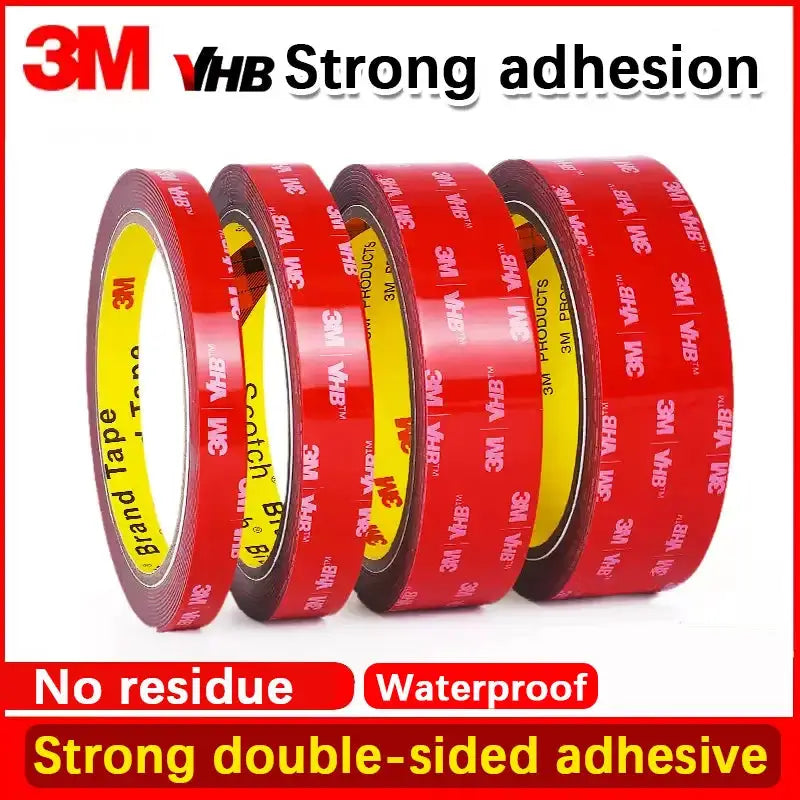 3M VHB Foam Double Sided Adhesive Tape High Bond Waterproof Non Marking For Car And Wall Mounting