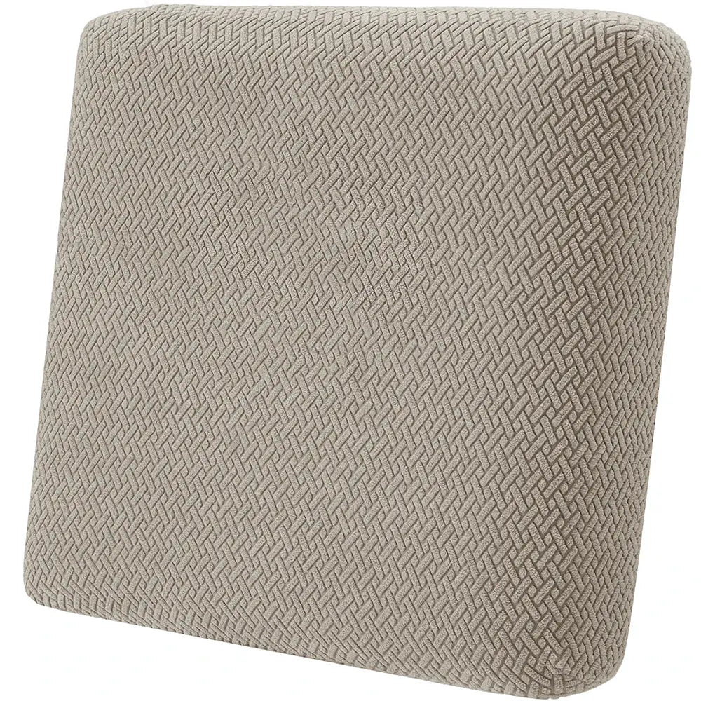 Twill Jacquard patio sofa cover by Simples Market, beige elastic anti-slip protective seat cover
