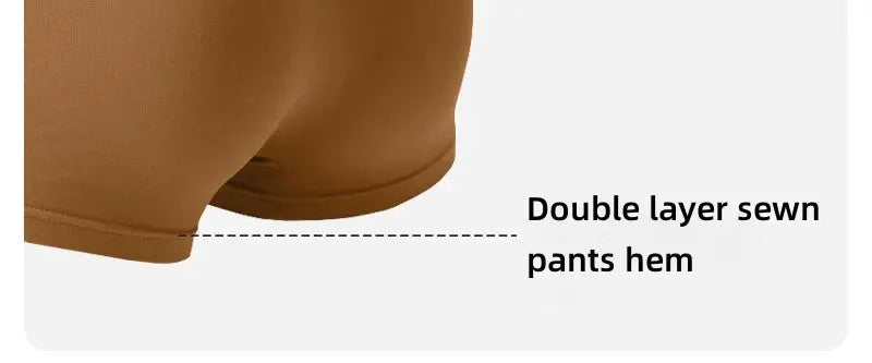 3-pack Simples Market men's cotton boxer shorts with double-layer sewn hem in brown