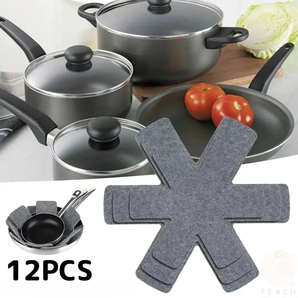 12 Piece Non Woven Pot And Pan Protectors Set With 3 Sizes Pan Dividers For Cookware Protection