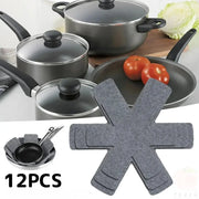 12 Piece Non Woven Pot And Pan Protectors Set With 3 Sizes Pan Dividers For Cookware Protection