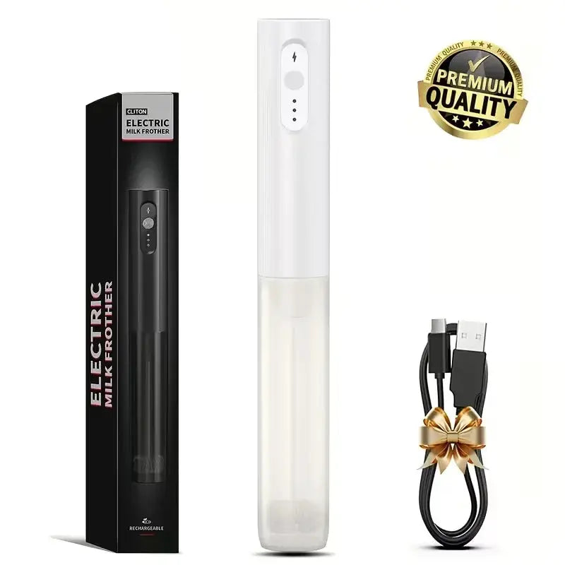 Handheld Milk Frother Coffee Creamer Mixer With Stainless Steel Whisk Egg Beater Portable Kitchen Tool