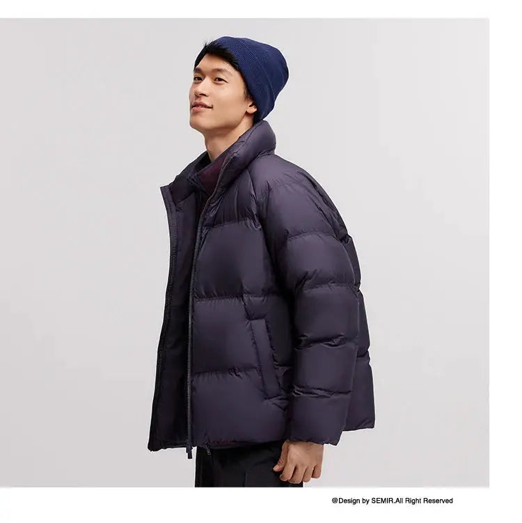 Semir down jacket, dark purple, unisex short puffer coat