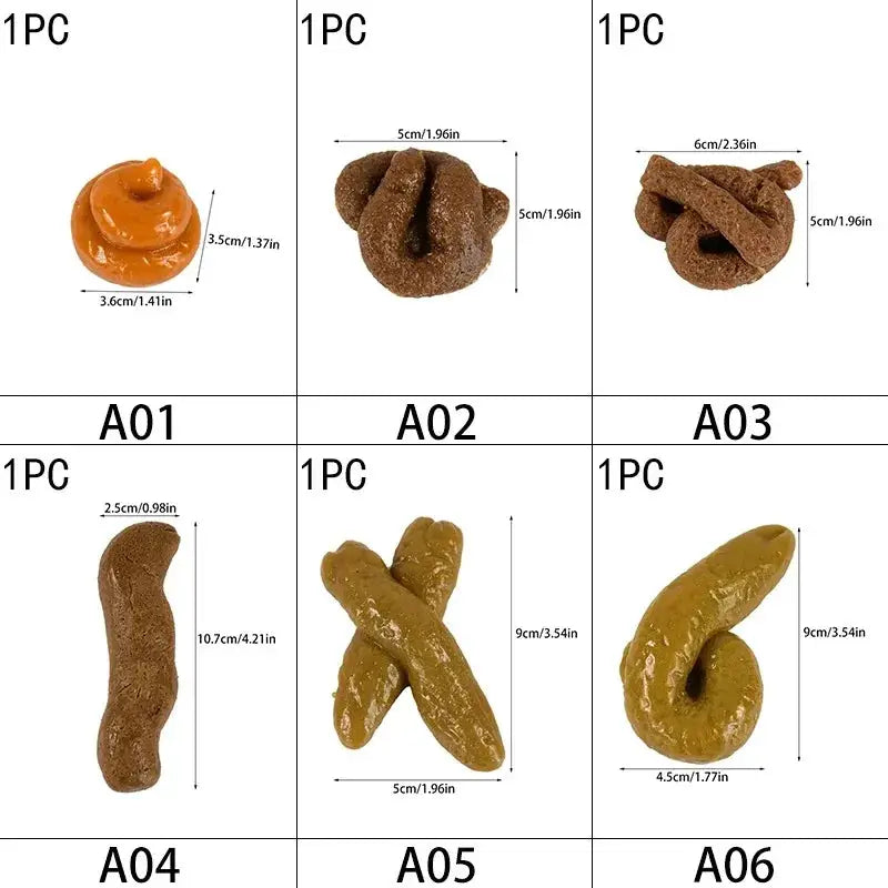 Realistic Soft Plastic Fake Poop Prank Toy For Parties Gags Stress Relief Squishy Joke Gift