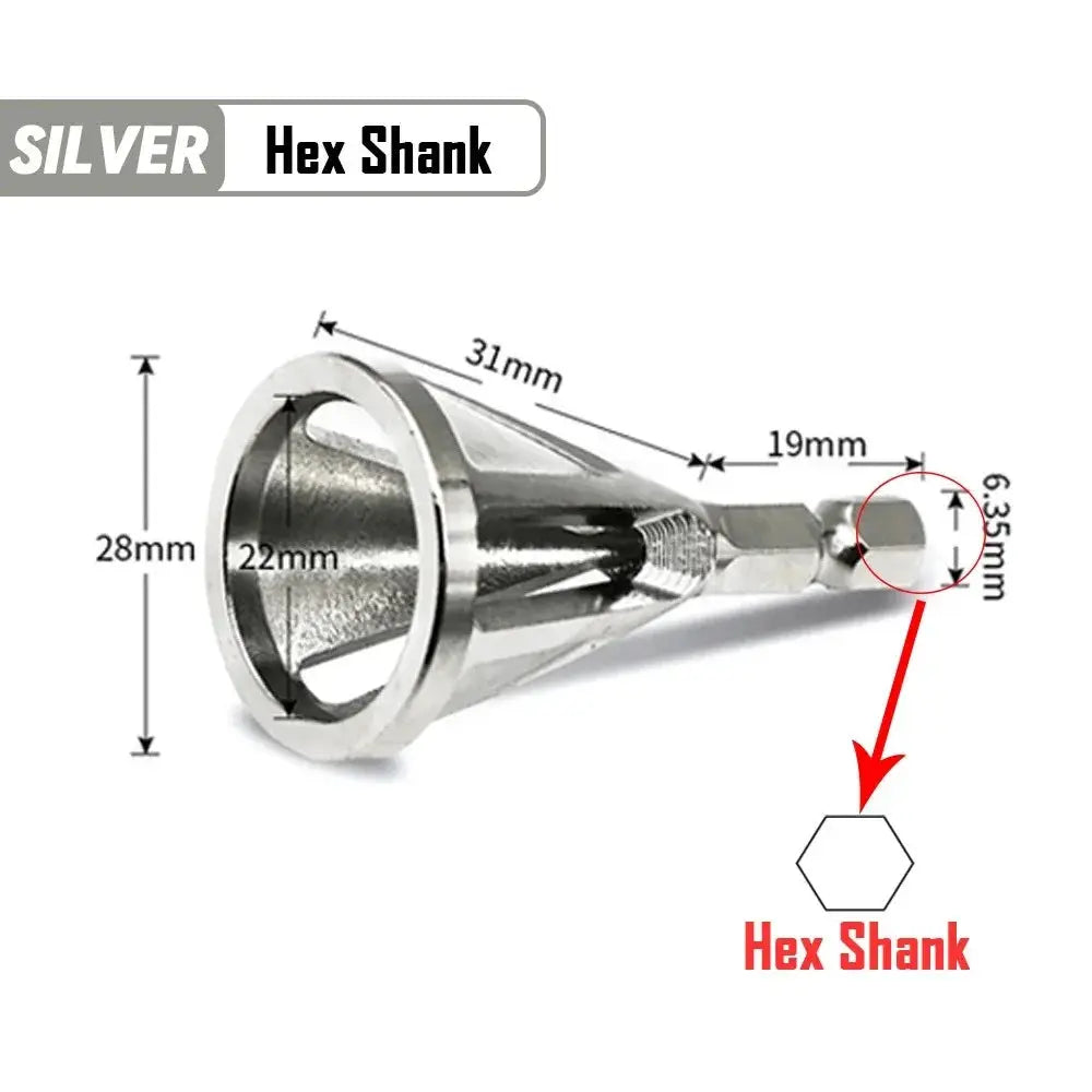 Hexagonal Triangular Handle Chamfering Tool For Drill Burr Removal Deburring And Trimming Stainless Steel Copper Screws