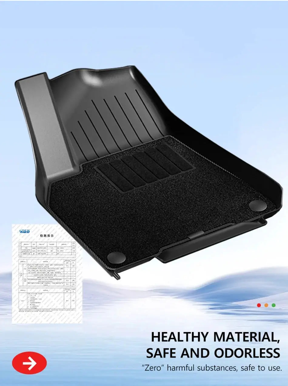 NovaAcc all-weather floor mat for Tesla Model Y/Model 3, black TPE cargo liner
