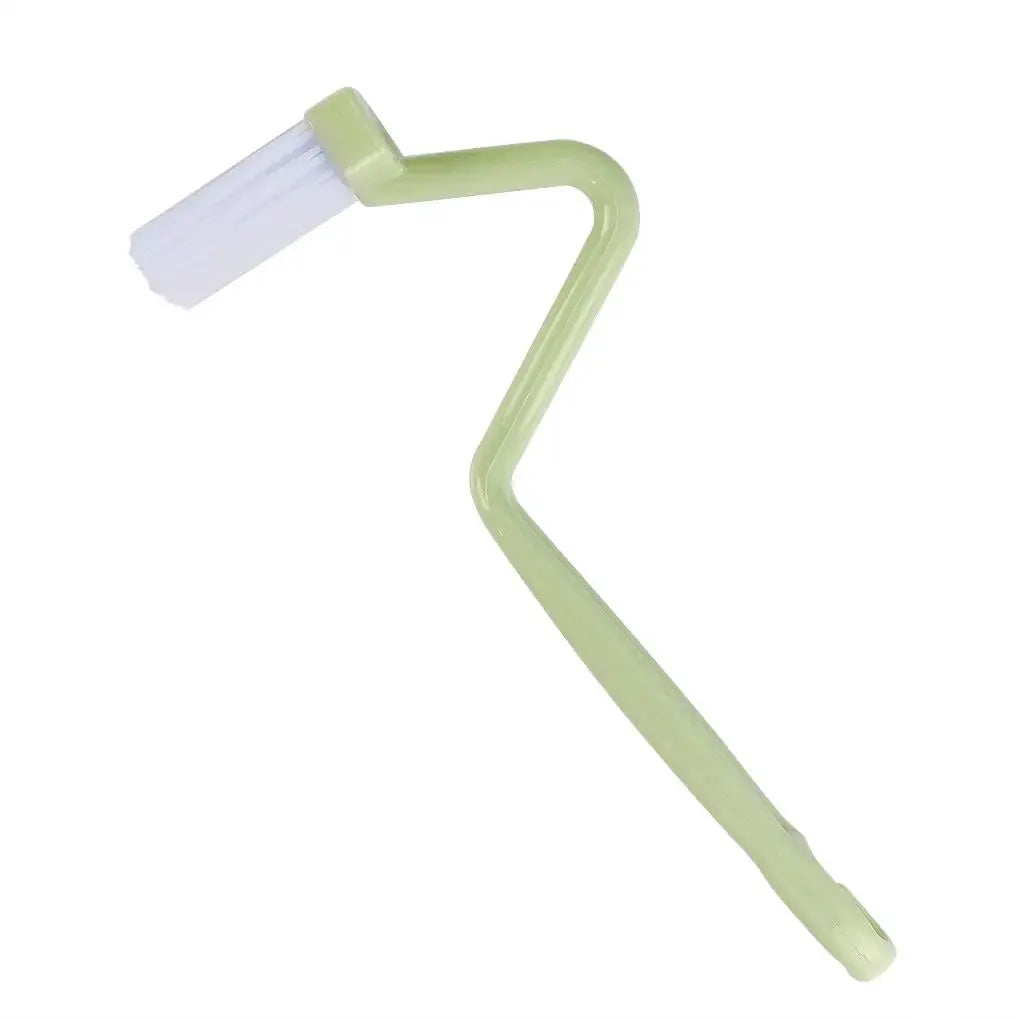 Toilet cleaning brush Simples Market, S-shaped with curved green handle and small head
