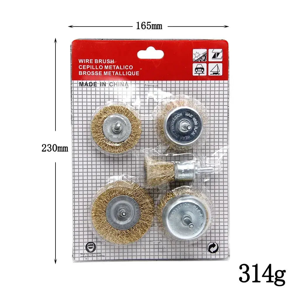 3 Piece Pen Type Steel Wire Brush And 5 Piece Electric Drill Wire Wheel Set For Polishing And Rust Removal Surface Prep